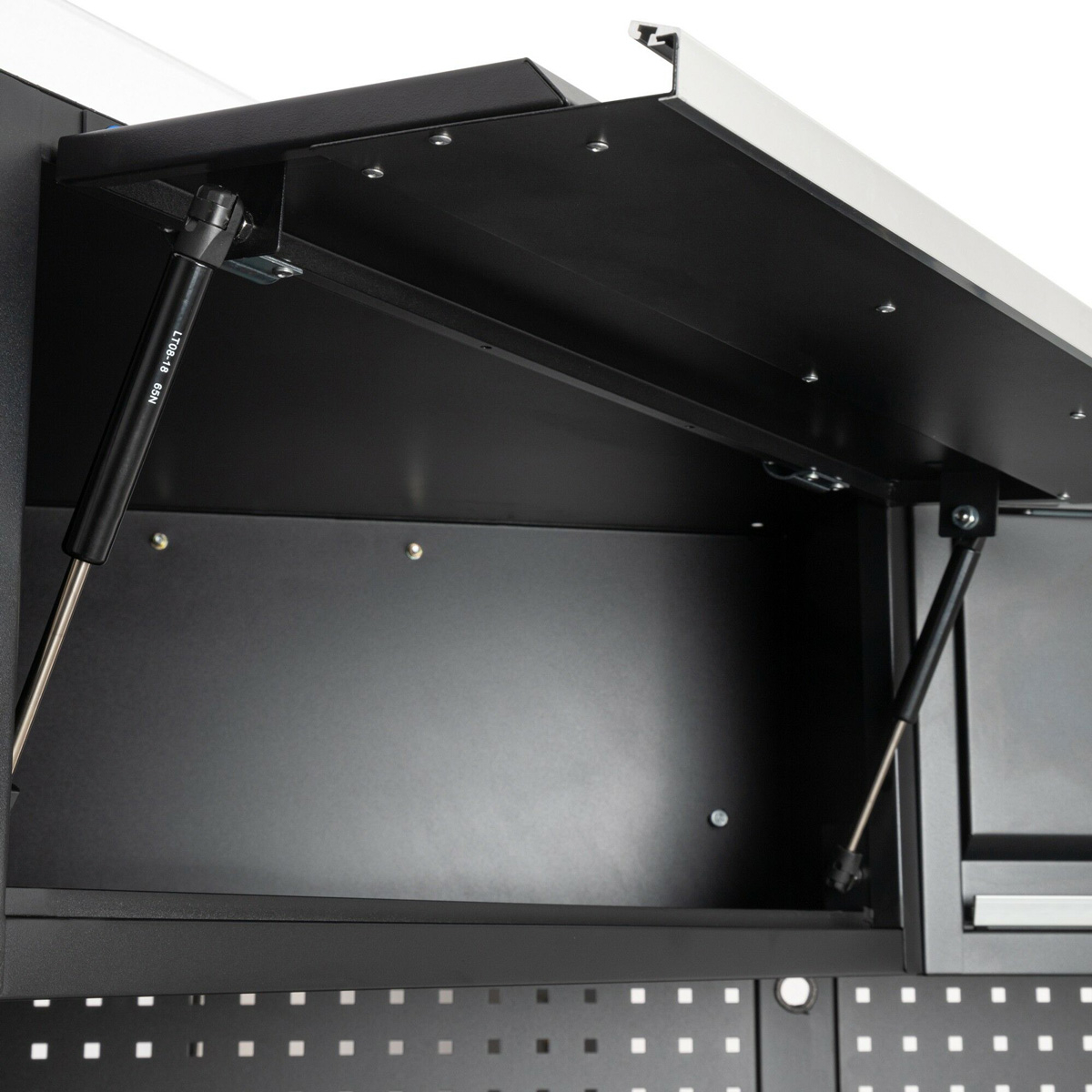 SGS 14pc Garage Storage System | 5 Drawers | Pressed Wood Worktop | Floor Cabinet | Tall Single & Double Cabinets | Bin Unit | Sink Unit